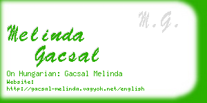 melinda gacsal business card
